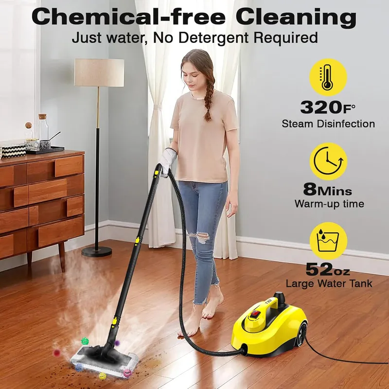 TVD Steam Cleaner, Steam Mop with 5M Extra-Long Power Cord for Home Floor Cleaning